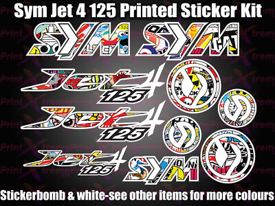 Sym Jet 4 125 Decals/Stickers Decals/Stickers, Sticker bomb Stickerbomb |  eBay