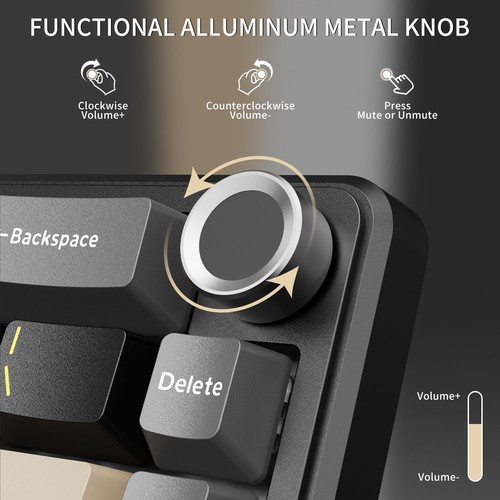 Teclado mecánico inalámbrico para juegos ATTACK SHARK X66 con perilla junta de modo tri - Imagen 3 de 24