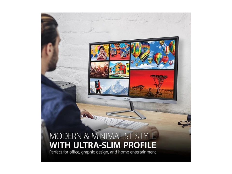 ViewSonic VX2276-SMHD 22 Inch 1080p Frameless Widescreen IPS Monitor with HDMI - Image 2 of 4