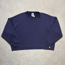 Vintage 90s Russel Athletic Faded Purple Crewneck Cropped Fit Size Large Women  s