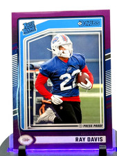 2024 Panini Donruss - Rated Rookie Ray Davis #316 Purple Press Proof (RC)
