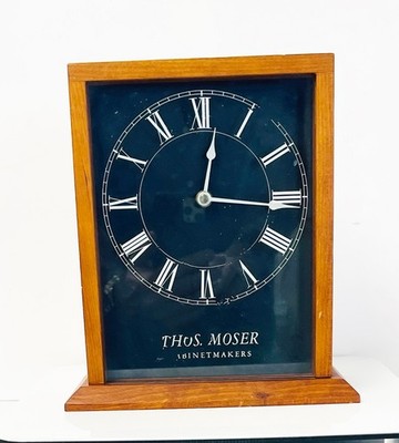 Thomas Moser Cabinetmakers Cherry Wood Quartz Desk Clock Dovetail Auburn ME