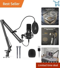 USB Microphone Metal 192KHz 24Bit Condenser Cardioid Podcast Streaming