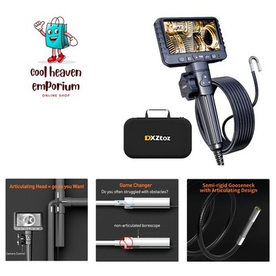 10FT Articulating Borescope, Inspection Camera with 0.33in Two-Way Steering S...
