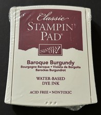 NEW Stampin  Up BAROQUE BURGANDY Water Based Dye Ink Pad Stampin  Pad Sealed