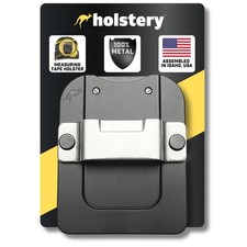 Holstery TapeMaster PRO Clip-On Tape Measure Holder All Metal Black Low-Profile