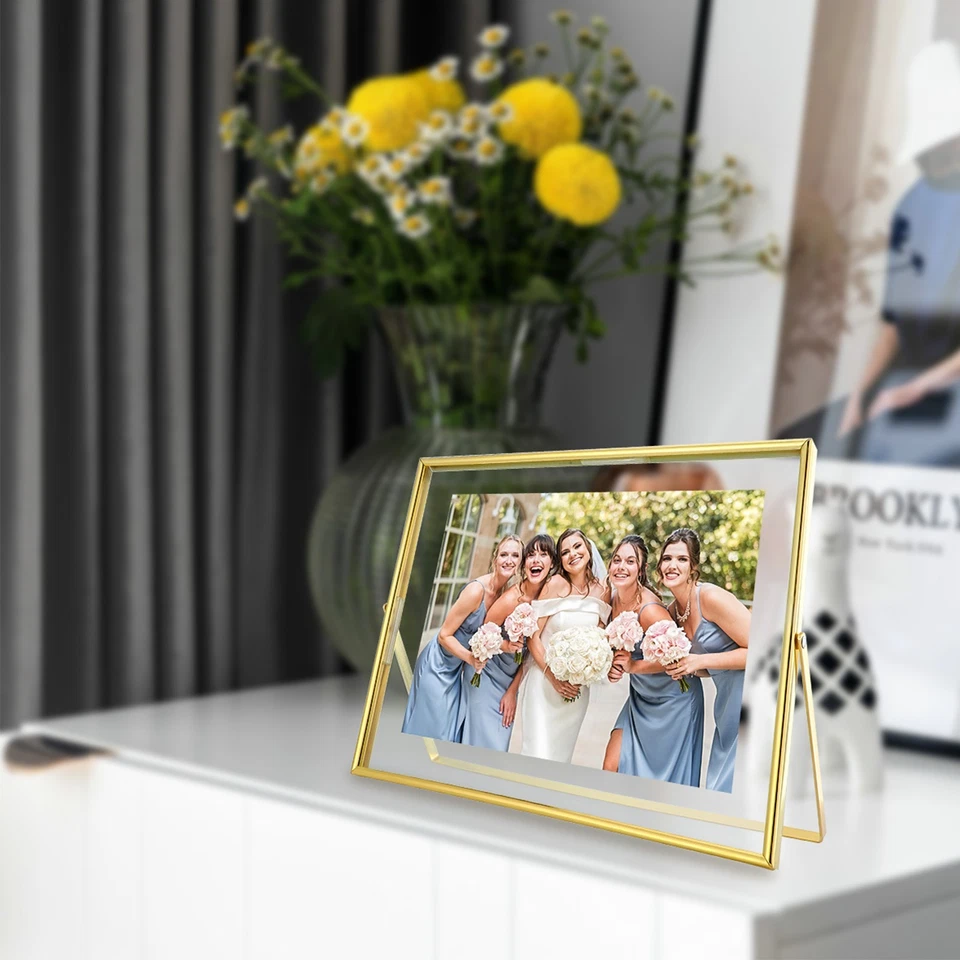 Marco de fotos flotante AhaGo, horizontal, juego de 2, para 7x9, 6x8, 5x7, 4x6, 3,5x5 Foto 4 de 4