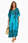 Plus size Kaftan Tunic Holiday Dress Beach Cover up fits 16,18,20,22,24,26