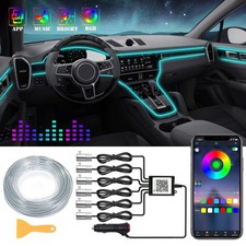 Interior Car LED Strip Lights, RGB 6 in 1 Ambient Lighting Kits with 315 inch...