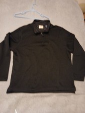 Wrangler Mens Long Sleeve 1/4 Zip Pull Over Black Fleece Jacket Sz. XL Work Wear
