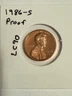 1986 S Lincoln Cent Memorial Proof