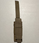 Tan MOLLE Tactical Magazine Pouch, 1 Mag Capacity, Nylon, Hook & Loop Closure — photo 1