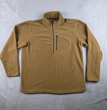 Simms Fishing Men 2XL Chocolate Brown Rivershed Half Zip Fleece Pullover Sweater