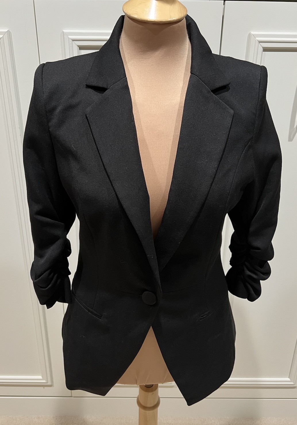 Cache Cache Women’s Black Single Button Blazer Si… - image 1