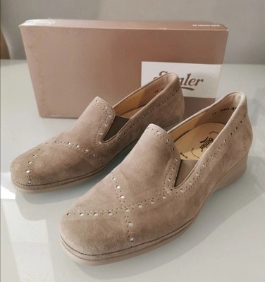 Neue Da. -Slipper Semler Halbschuhe Slip-On Ria Luftpolster Leder Gr. 39 NP 115 