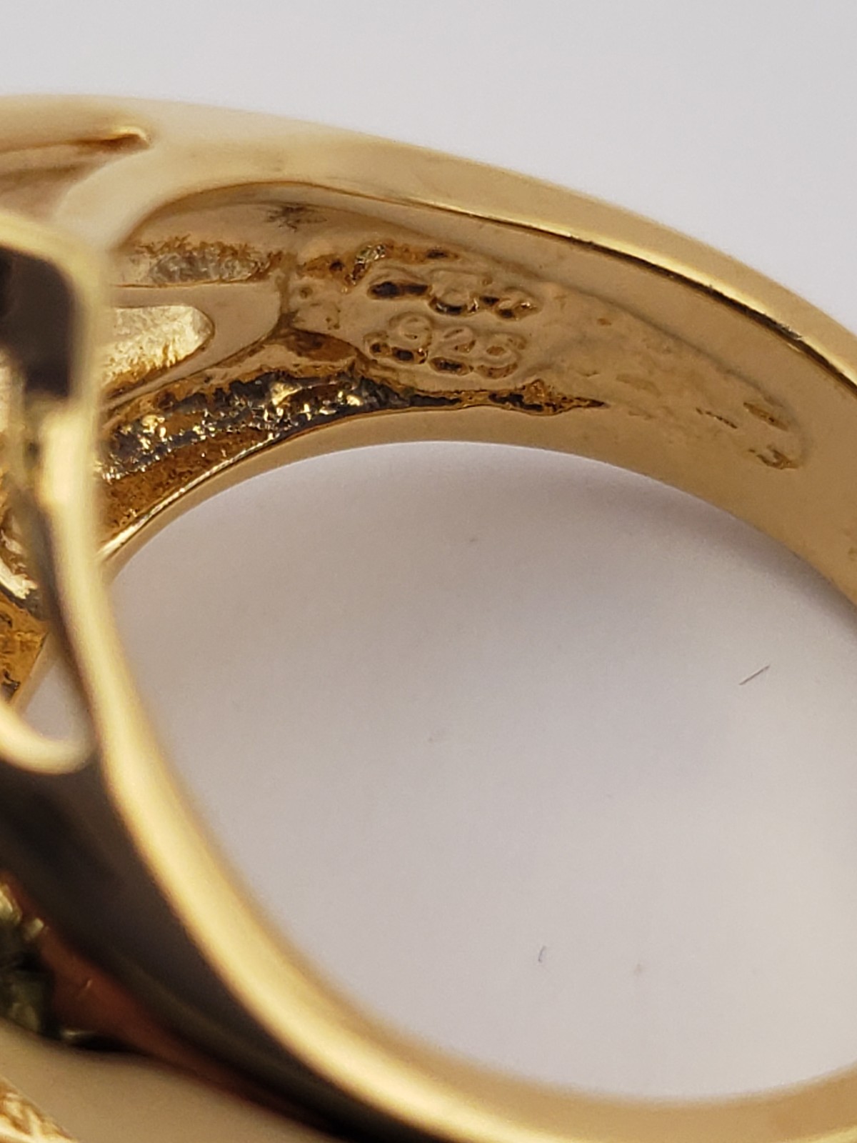 Large Clear Triangle Crystal 925 Ring - image 3