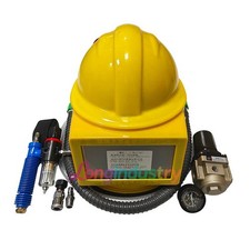 New Air Fed Sandblast Helmet Sand Blast Hood Shotblasting W/ 3IN1 Stage Filter