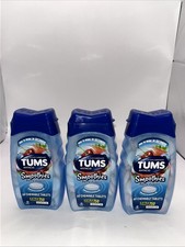 3 Tums SMOOTHIES Extra Strength 750 Antacid 60 chewable BERRY FUSION 9/2027