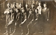 Vintage Baseball Team postcard RPPC Town or School Team - Ville on uniform