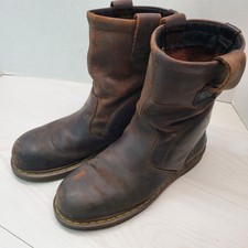 Dr. Martens Industrial Steel Toe Brown Leather Work Boots 2295 Mens 10 EH Moto