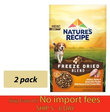  2 Pack Nature  s Recipe Freeze Dried Dog Food Chicken Rice 10.5lb... wa 