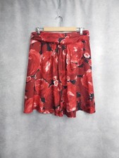 MASSIMO DUTTI  SKIRT SIZE 14 RED/BLACK SILK SKIRT. EXCELLENT USED CONDITION