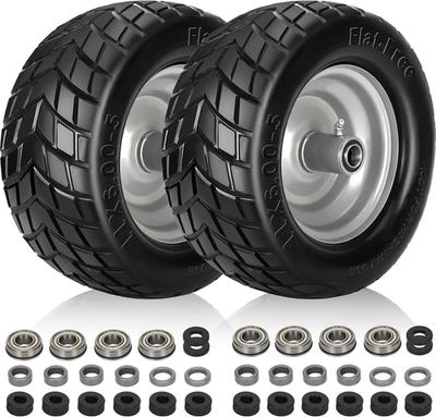 #ad 11X6.00 5 Flat Free Tire2 Pack Tires for Zero Turn Mower with 3 4 amp; 5 8quot; amp; 1 2quot; $135.05