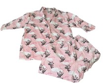 Disney Store Piglet Pajama Set Womens Medium Pink Winnie The Pooh Sleepwear