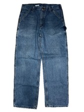 Vintage Carhartt Denim Pants Jeans B13 DPS 34x32 Dungaree Fit Carpenter Workwear
