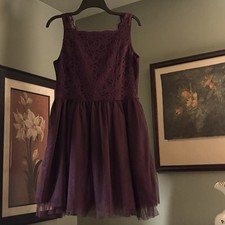 Princess Vera Wang Purple Lace Cocktail HOCO Dress Women’s Juniors 9/M