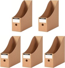 Foldable Desk File Holder Organizer Sturdy Cardboard Magazine Storage Box