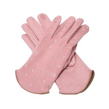 Rhinestone Embellished Smart Touch Winter Gloves