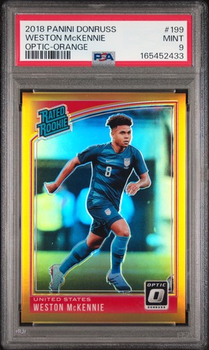 Weston McKennie [Optic Orange] #199 2018 Panini Donruss card