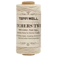 Tenn Well Butchers Cooking Twine, 328 Feet 3Ply 1mm Cotton Bakers Twine, Food...