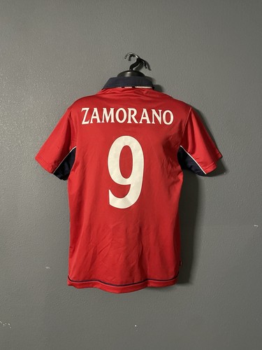 2001 Umbro Chile Home Soccer Jersey Ivan Zamorano Men L/G vintage - Picture 2 of 3