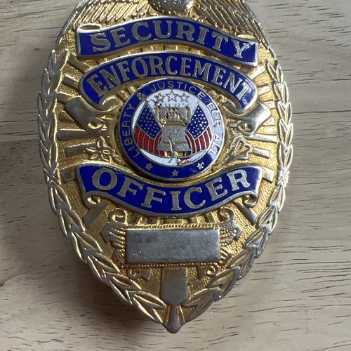 Vintage Security Enforcement Officer Pin goldfarben - Bild 2 von 13