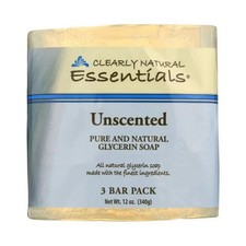 Essentials Glycerin Bar Soap Unscented 3 Bars