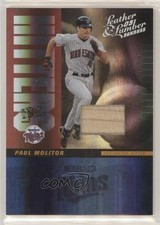 2005 Donruss Leather & Lumber Hitters Inc Bat /100 Paul Molitor #HI-16 HOF 04br