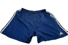 Vintage Adidas Satin Soccer Shorts Lisbon Silky Shiny Glanz Blue XL