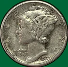 1927-S Mercury Dime Extremely Fine XF Coin #36869