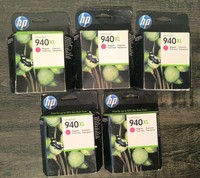 5X Original HP 940XL Magenta Tintenpatrone Druckerpatrone - MHD Abgelaufen!