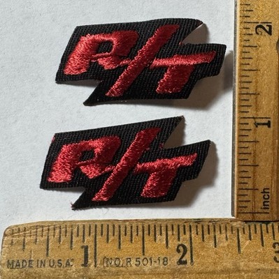 Vintage Lot Of 2 Dodge R/T Logo Iron On Patch Mopar Car Charger Challenger
