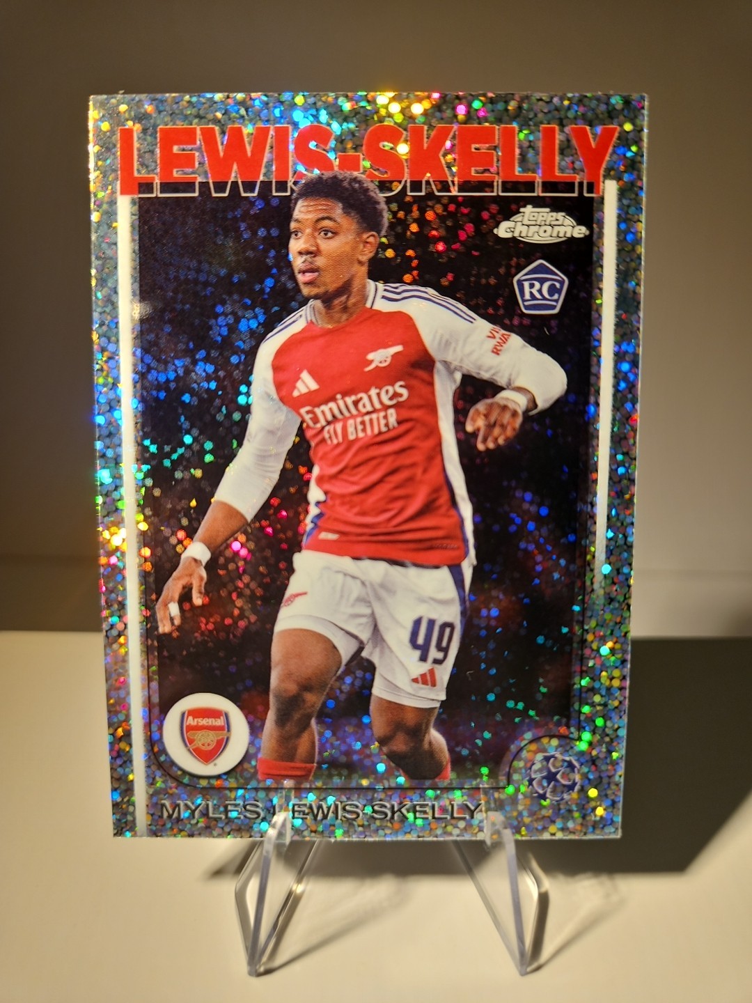 2024-25 Topps Chrome Ucc Myles Lewis-Skelly Speckle Refractor RC #154