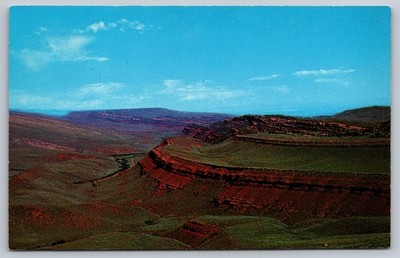 RED CANYON Wyoming Vintage Postcard Lander Highway 28 D&G Laura Dexter 1970s