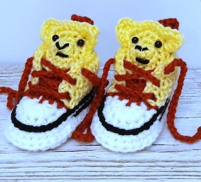 Baby Häkelschuhe WINNIE THE POOH Turnschuhe Sneaker Socken