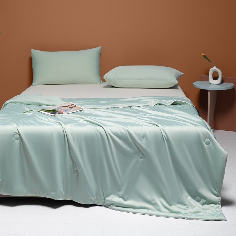 Summer Cooling Blanket Lightweight Air Conditioner Solid Color Quilt  Breathable | eBay