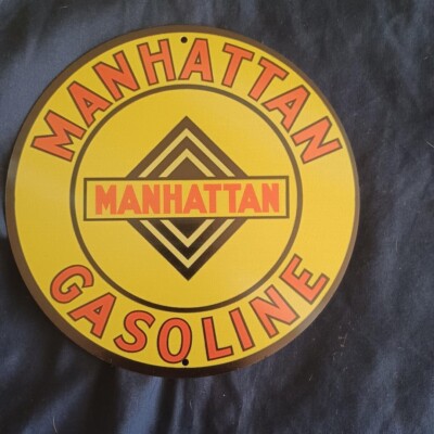 8" Round Metal Sign Man Cave Wall Art Garage Bar Gas Station Oil ...