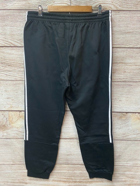 adidas Men's 3 Stripes Fleece Jogger Pants Black White ED6924 Size XL for sale online | eBay