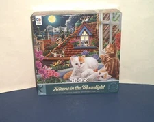 KITTENS IN THE MOONLIGHT 500 Piece Puzzle CEACO 24" X 18" BRAND NEW 