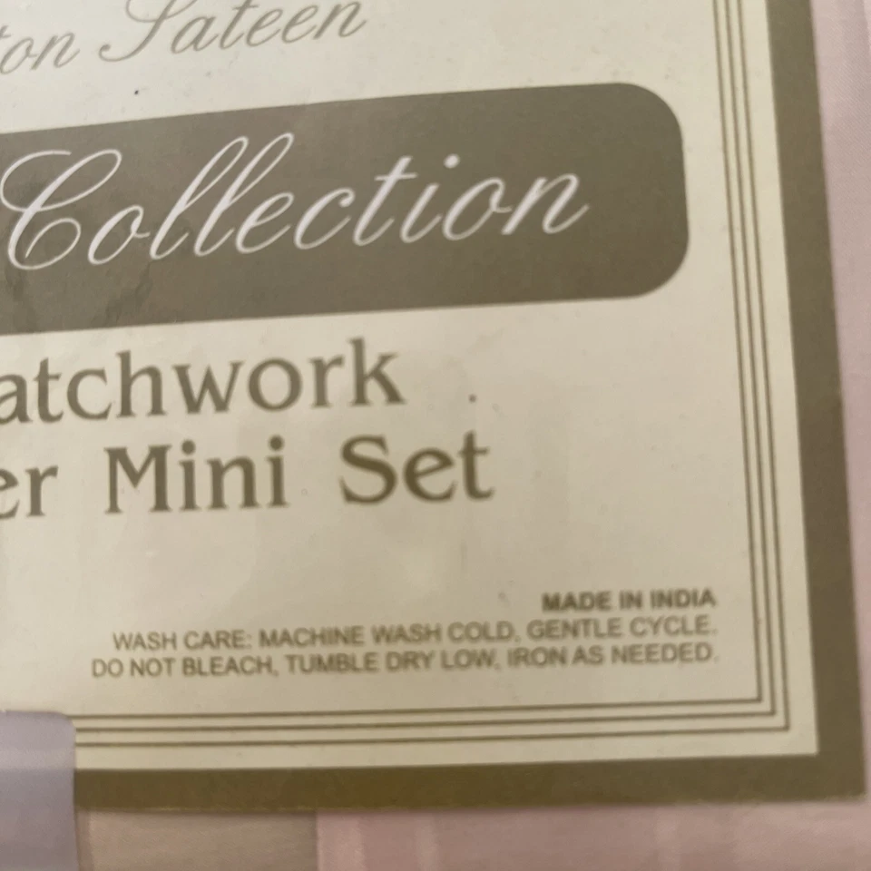 Nuevo con etiquetas Mini Juego de Funda Nórdica Doble Retazos Cuadrados Colección Imperial 400 TC-TWIN Foto 3 de 4